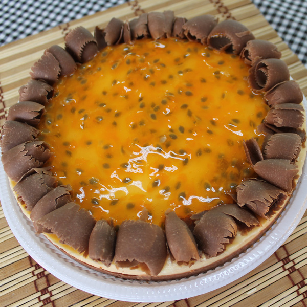 Torta Mousse Chocolate com Maracujá